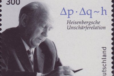 Werner Heisenberg on a German Stamp