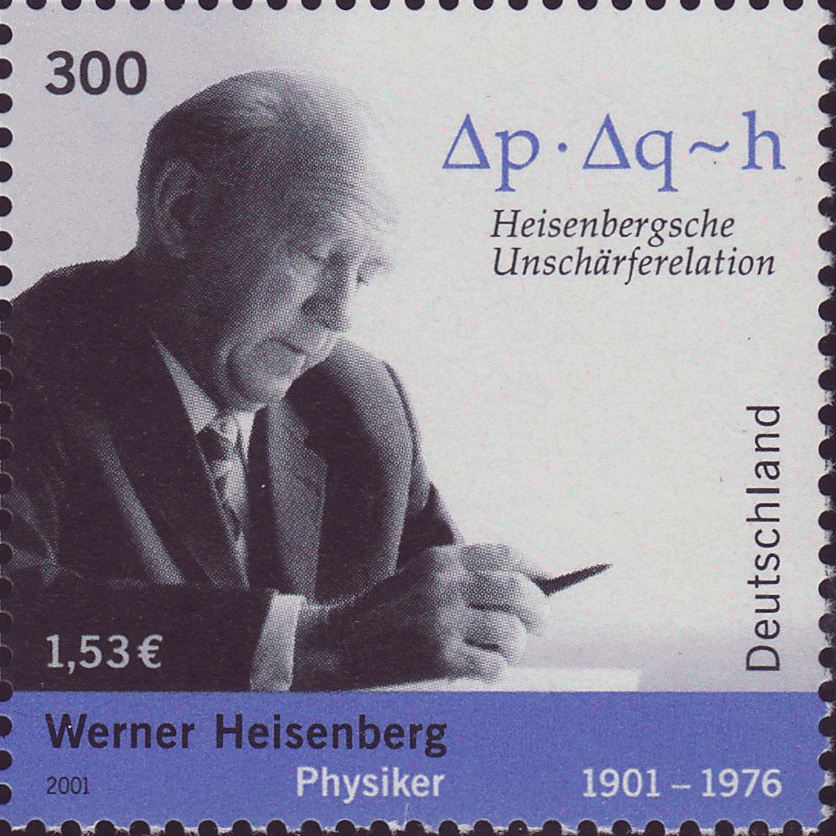 Werner Heisenberg on a German Stamp